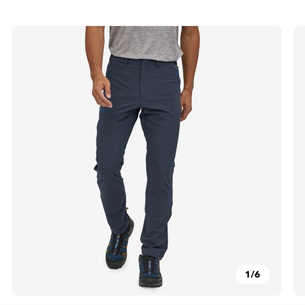Patagonia Men's Navy Straight-Leg Performance Altvia trail pants